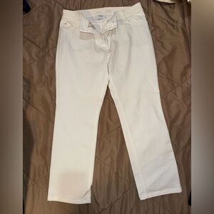 Akris Punto White Straight Leg Jeans